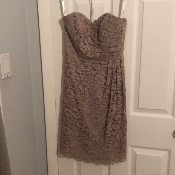 David's Bridal Dresses & Skirts - David’s bridal nude lace bridesmaid dress